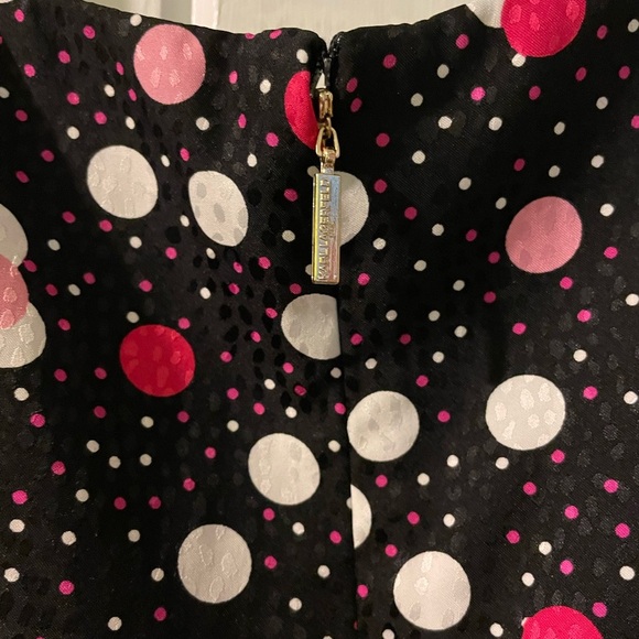 Karl Lagerfeld hi-low wrap Polk-a-dot dress-size8 like new - Picture 7 of 13